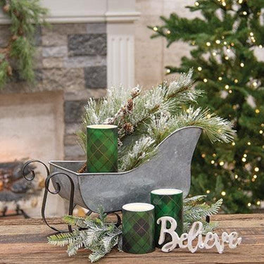 Galvanized Metal Sleigh - The Fox Decor
